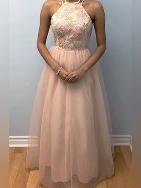 Morgan & Co. | Dresses | Morgan Co Size 7 Lavender Pink And Rose Gold  Pattern Dress | Poshmark